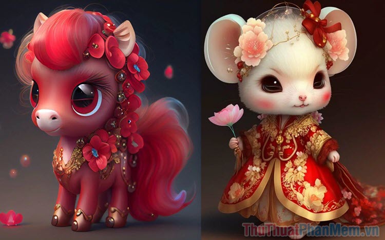 Kho hình nền 12 con giáp cute, hình Ảnh 12 con giáp siêu cute